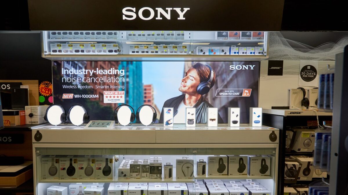 Sony boutique display in-store